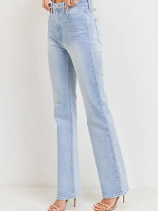 HR Button Up Skinny Jeans  Light Wash