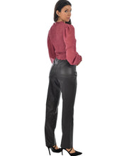 Load image into Gallery viewer, Kennedy Vegan Leather Pants - Dark Brown - Black - Cognac
