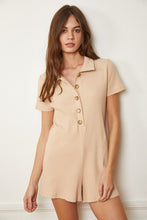 Load image into Gallery viewer, Rib Knit Romper - Nude Blush
