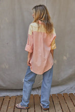 Load image into Gallery viewer, Lemonade Breeze Button Down - Yellow / Pink Multi Colorblock
