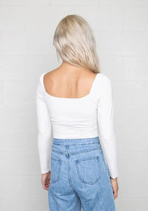 Marcy Bodysuit White Back View