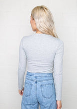 Load image into Gallery viewer, Mary Bodysuit Heather Grey Back View
