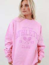 Load image into Gallery viewer, Not Athletic Club Sweatshirt - Pink w/ puff pink lettering
