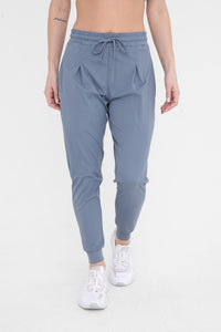 Pleated Joggers - Slate Grey