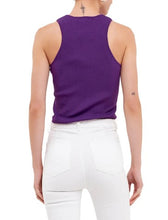 Load image into Gallery viewer, Racerback Knit Tank -  Purple

