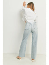 Load image into Gallery viewer, Ribcage Longer Length Straight Jeans - Light Wash
