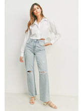 Load image into Gallery viewer, Ribcage Longer Length Straight Jeans - Light Wash
