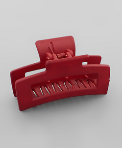 Rubber Coated Rectangle Claw Clip Wine