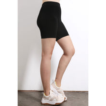 Load image into Gallery viewer, Skinny soft ribbed knit biker shorts Black
