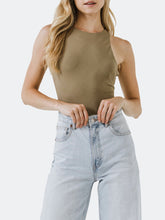 Load image into Gallery viewer, Scoop Neck Knit Bodysuit olive
