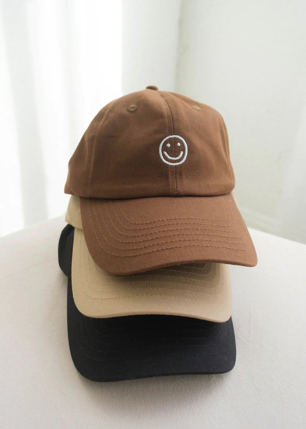Happy Dad Baseball Cap - Cream, Forest Green, Chocolate, Khaki
