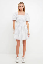 Load image into Gallery viewer, Floral Print Mini Dress - Navy / White print
