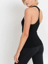 Load image into Gallery viewer, Seamless Ribbed Racerback Tank Top  Black - Natural - White
