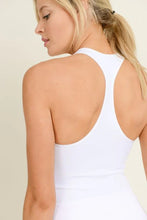 Load image into Gallery viewer, Seamless Ribbed Racerback Tank Top  Black - Natural - White
