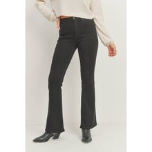 Load image into Gallery viewer, Pintuck Classy Flare Denim Jeans - Black
