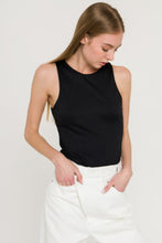 Load image into Gallery viewer, Solid Knit Scoop Neck Bodysuit Black 
